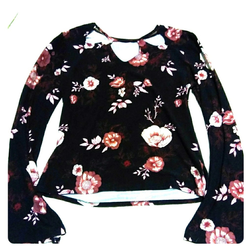 Long sleeved floral dress shirt